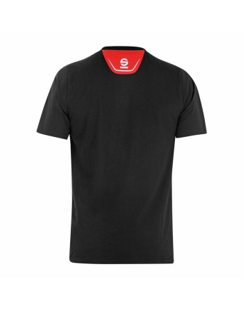 Short Sleeve T-Shirt Sparco Tech Stretch Trenton Black