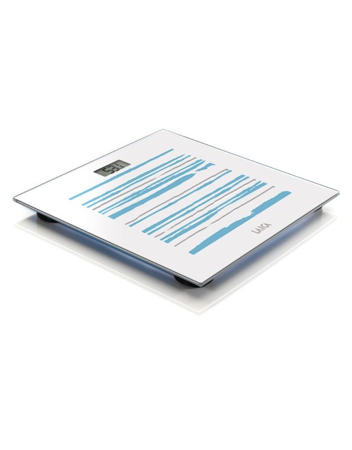 Bilancia Digitale da Bagno LAICA PS1074 Bianco A strisce Multicolore Vetro Temperato 150 kg