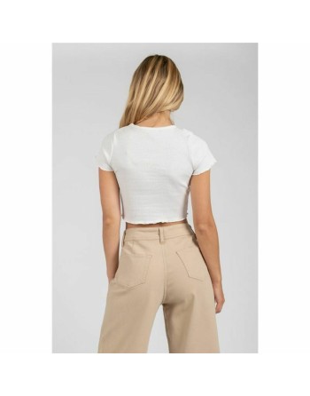 Maglia a Maniche Corte Donna 24COLOURS Casual Bianco