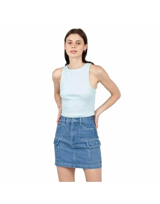 Camiseta de Manga Corta Mujer 24COLOURS Casual Azul Azul claro