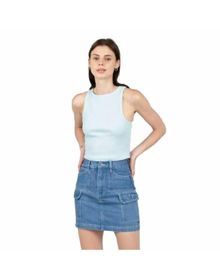 Camiseta de Manga Corta Mujer 24COLOURS Casual Azul Azul claro