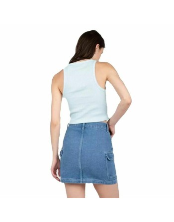 Camiseta de Manga Corta Mujer 24COLOURS Casual Azul Azul claro