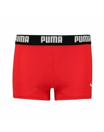 Bañador Boxer Para Niños Puma Swim Logo Rojo