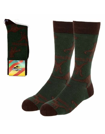Chaussettes Jurassic Park Unisexe Vert foncé