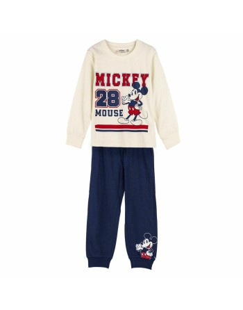 Pijama Infantil Mickey Mouse Beige