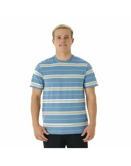 Camiseta Rip Curl Surf Revival Stripe Aguamarina Hombre
