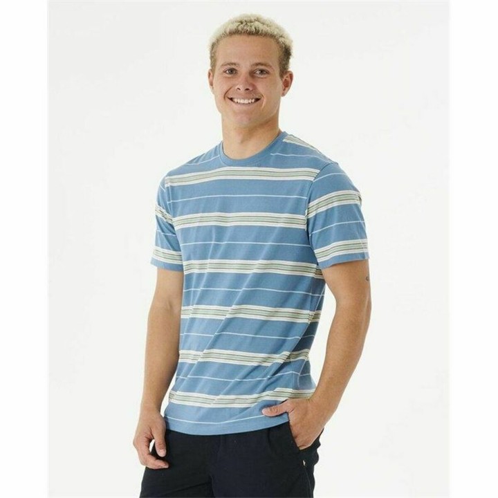 Maglia Rip Curl Surf Revival Stripe Acquamarina Uomo