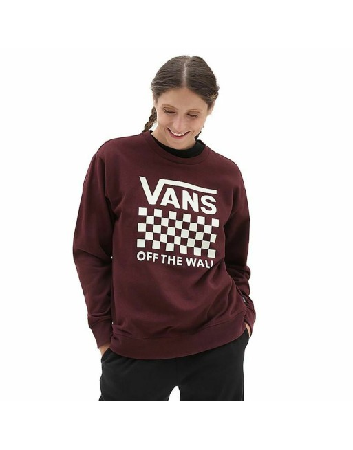 Sweat sans capuche femme Vans Lock Box Crew-B Bordeaux