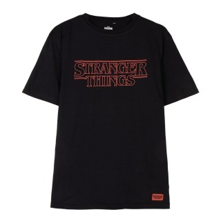 Børne Kortærmet T-shirt Stranger Things Sort