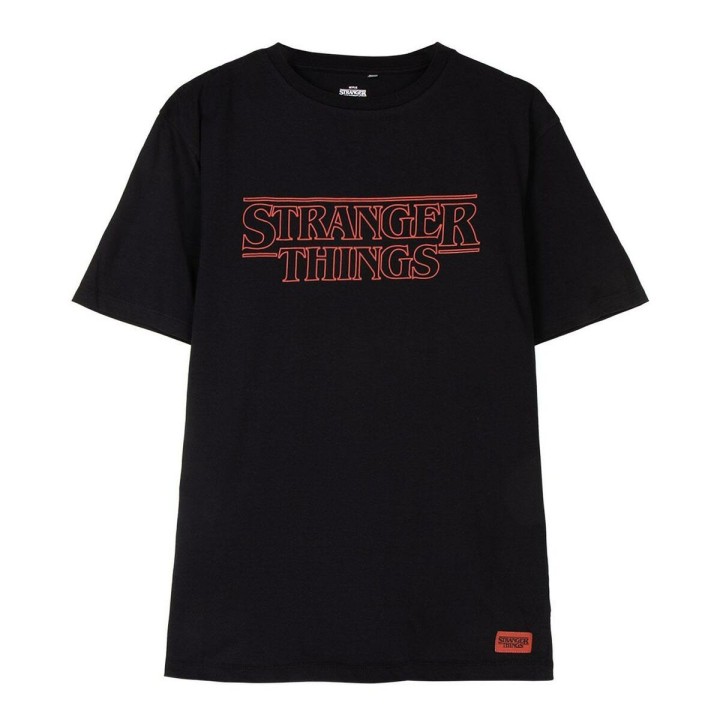Børne Kortærmet T-shirt Stranger Things Sort