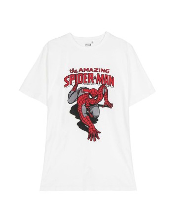 T shirt à manches courtes Enfant Spider-Man Blanc