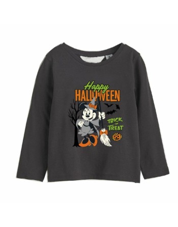 T-shirt à Manches Longues Enfant Minnie Mouse Halloween Gris foncé