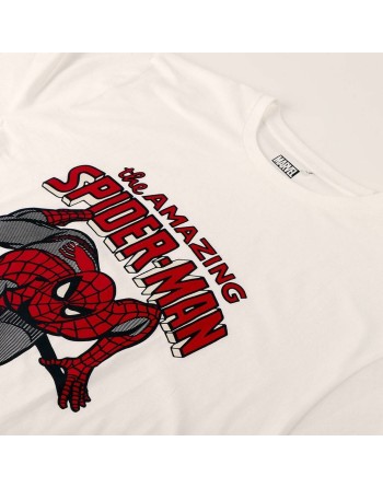 Maglia a Maniche Corte per Bambini Spider-Man Bianco