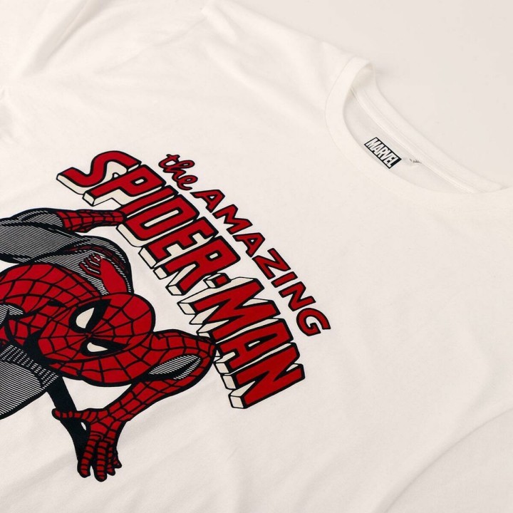 Børne Kortærmet T-shirt Spider-Man Hvid