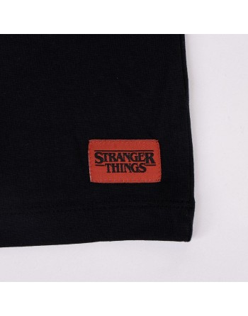 Maglia a Maniche Corte per Bambini Stranger Things Nero