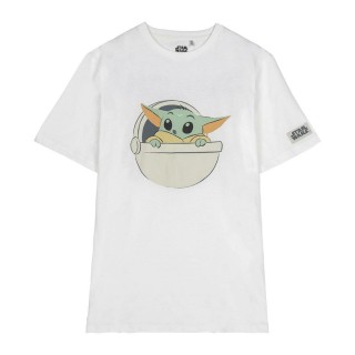 Camiseta de Manga Corta Infantil The Mandalorian Blanco