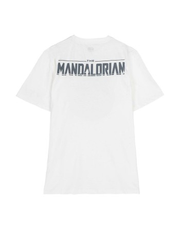 Camiseta de Manga Corta Infantil The Mandalorian Blanco