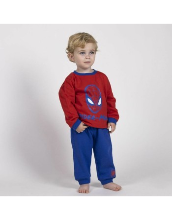 Træningsdragt til børn Spider-Man Blå Rød