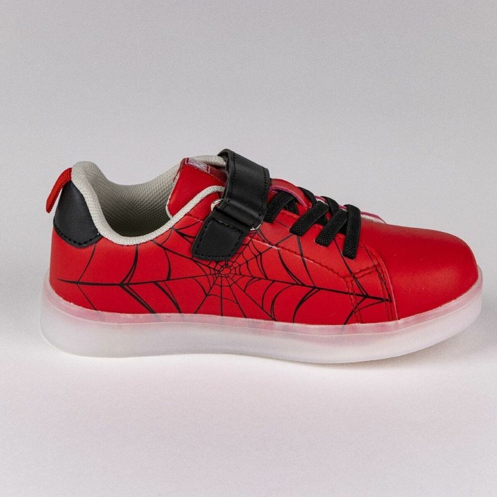 LED Træningssko Spider-Man Velcro Rød