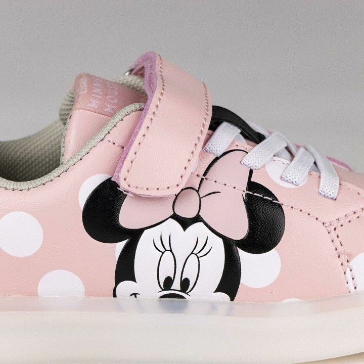 LED Træningssko Minnie Mouse Velcro Pink