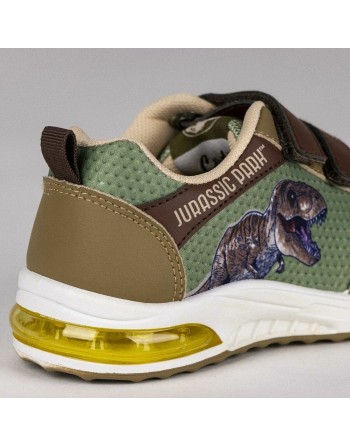 LED Trainers Jurassic Park Velcro Green