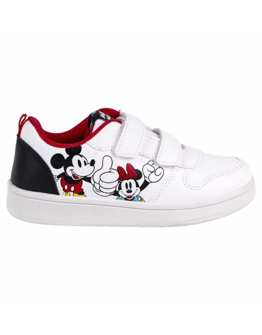 Scarpe Sportive per Bambini Mickey Mouse Velcro Bianco