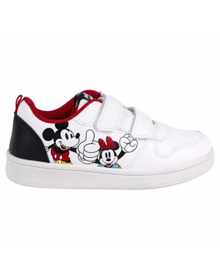 Scarpe Sportive per Bambini Mickey Mouse Velcro Bianco