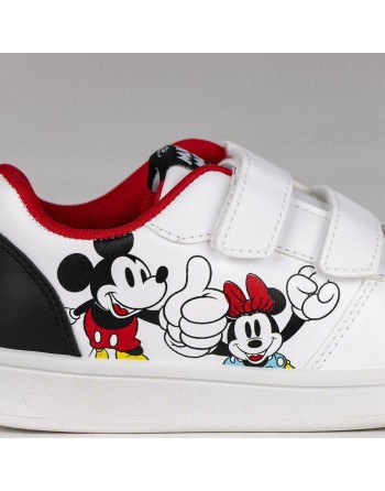 Chaussures de Sport pour Enfants Mickey Mouse Velcro Blanc