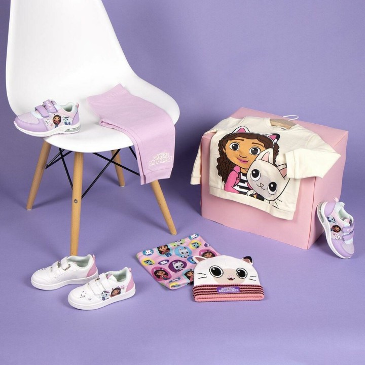 Sportssko til børn Gabby's Dollhouse Velcro Hvid