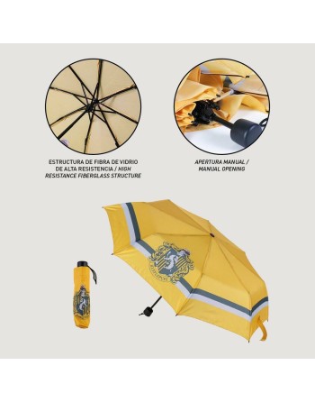 Ombrello Pieghevole Harry Potter Hufflepuff Giallo 53 cm