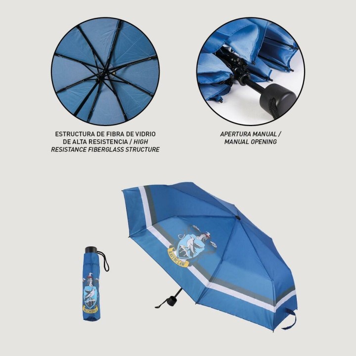 Ombrello Pieghevole Harry Potter Ravenclaw Azzurro 53 cm