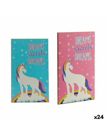 Cuadro Madera Unicornio 1 x 40 x 24 cm (24 Unidades)