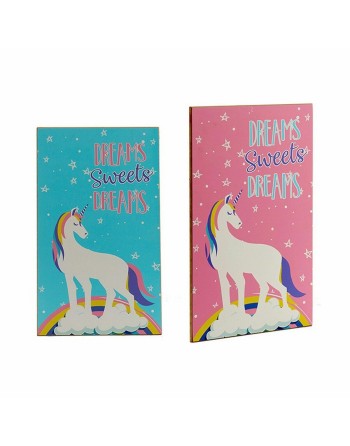 Painting Wood Unicorn 1 x 40 x 24 cm (24 Units)