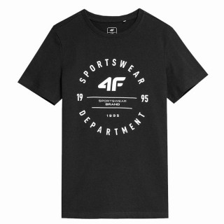 Kortærmet T-shirt til Børn 4F M294 Deep Sort