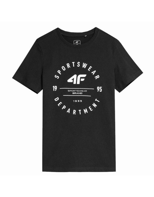Jungen Kurzarm-T-Shirt 4F M294 Deep Schwarz