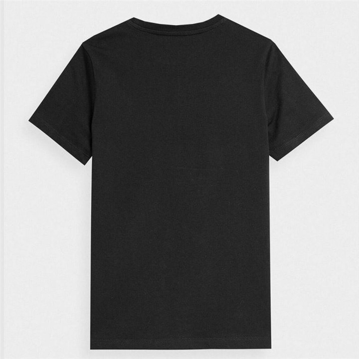 Kortærmet T-shirt til Børn 4F M294 Deep Sort