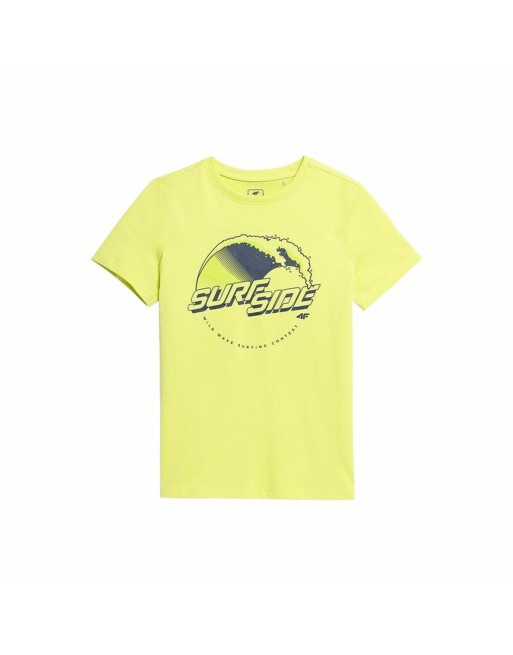 Children’s Short Sleeve T-Shirt 4F JTSM012  Yellow