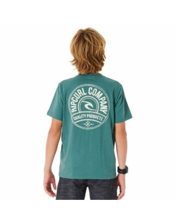 Children’s Short Sleeve T-Shirt Rip Curl Stapler  Blue