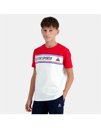 Camiseta de Manga Corta Niño Le coq sportif  N°2 Tricolore Blanco
