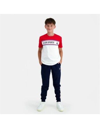 Maglia a Maniche Corte Bambino Le coq sportif  N°2 Tricolore Bianco