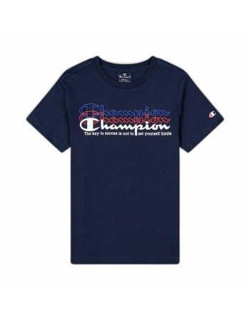 Maglia a Maniche Corte Bambino Champion Crewneck  Azzurro