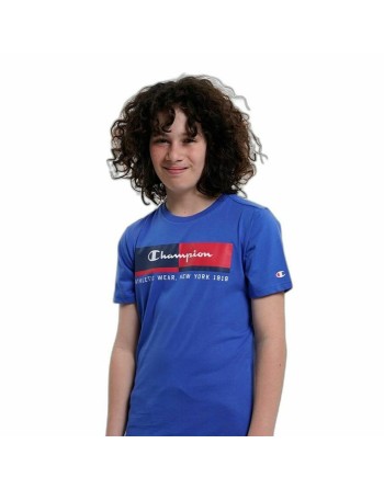 Maglia a Maniche Corte Bambino Champion Crewneck  Azzurro