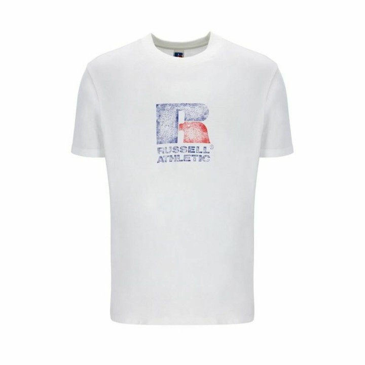 Kortærmet T-shirt Russell Athletic Emt E36201 Hvid Mænd