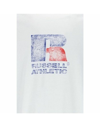 Maglia a Maniche Corte Russell Athletic Emt E36201 Bianco Uomo