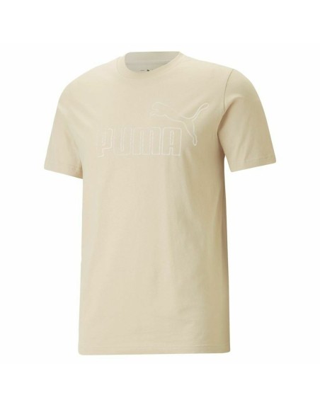 Short Sleeve T-Shirt Puma Essentials Elevated Beige Unisex
