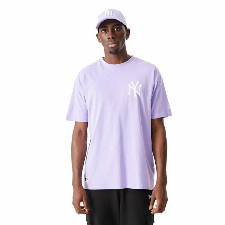 Maglia a Maniche Corte New Era MLB League Essentials New York Yankees Violetta Unisex