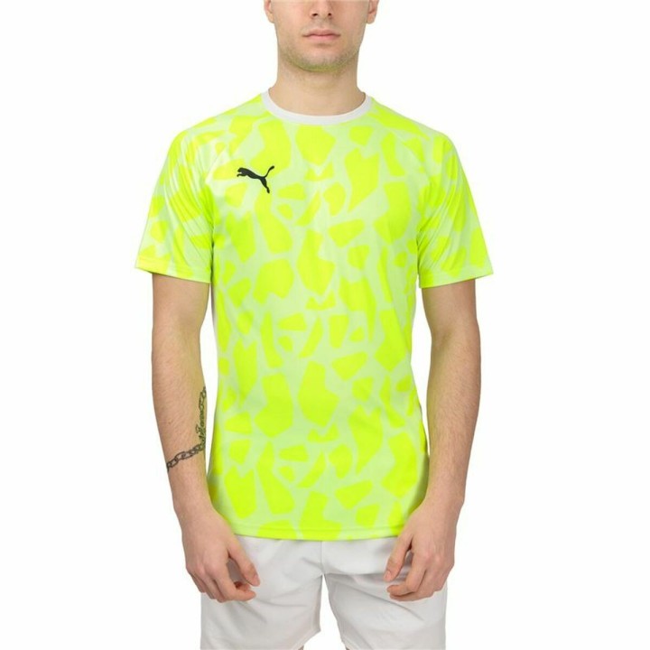 Kortærmet T-shirt til Mænd Puma Teamliga Gul Padel