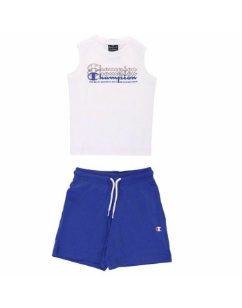 Ensemble de Sport pour Enfants Champion Blanc 2 Pièces Bleu