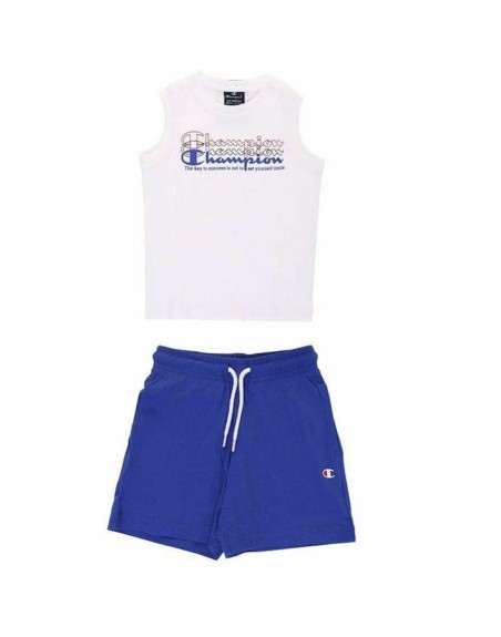 Children's Sports Outfit Champion White 2 Pieces Blue