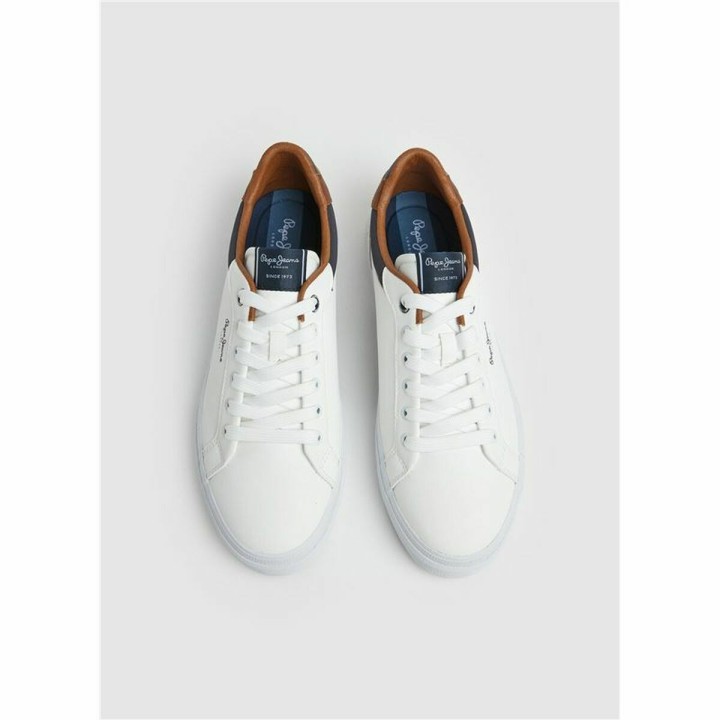 Scarpe Sportive Uomo Pepe Jeans Kenton Court Bianco